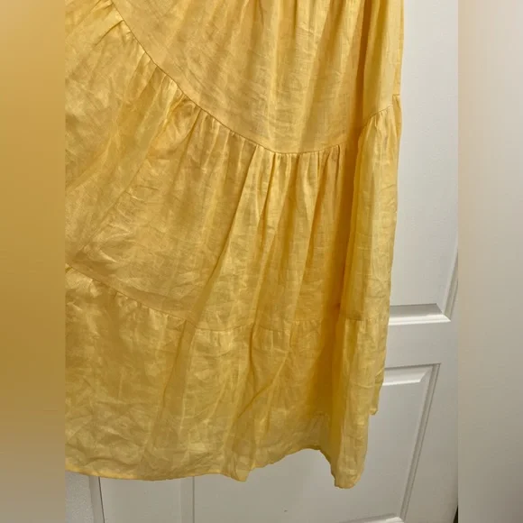 NWT Lusana Jorden Open Back Yellow Midi Dress - Picture 8 of 11